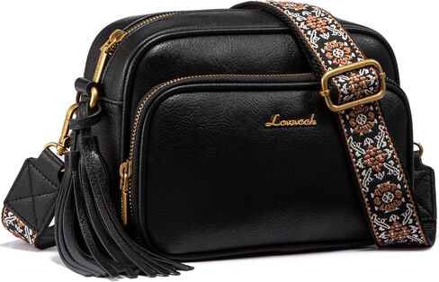 LOVEVOOK Small Crossbody Bags for Women, Vintage Leather Purse for Gift, Shoulder Handbags with Top Handle, Wide Strap in Saudi Arabia