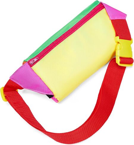 sissycos 80s Retro Neon Fanny Pack, 90s Crossbody Bag,2 Pockets Belt Waist Bags, Neon Accessories for Women Men Waist Packs, Adjustable & Lightweight in Kuwait