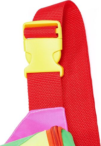 sissycos 80s Retro Neon Fanny Pack, 90s Crossbody Bag,2 Pockets Belt Waist Bags, Neon Accessories for Women Men Waist Packs, Adjustable & Lightweight in Kuwait