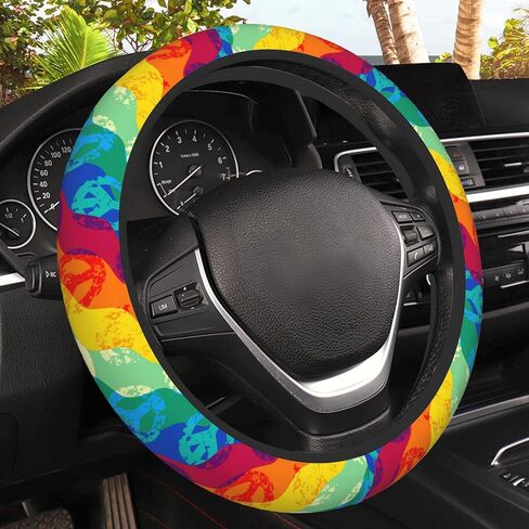 Christmas Snowflakes Steering Wheel Cover,Buffalo Plaid Elastic Non-Slip Steering Wheel Protector,Auto Interior Decor for Women Girls,Universal 15" Fit for Sedans,Trucks in Saudi Arabia