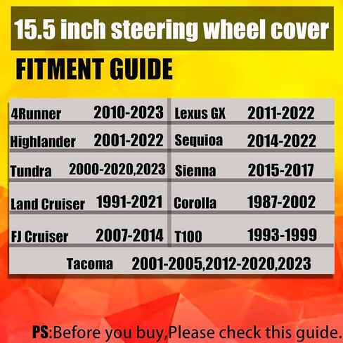 15.5 Inch Retro Tri-Color Stripes Sport Leather Steering Wheel Cover for Toyota TRD Tacoma 4Runner Tundra Highlander Land Cruiser Fj Cruiser, Non-Slip, Breathable, Accessories for TRD in Saudi Arabia