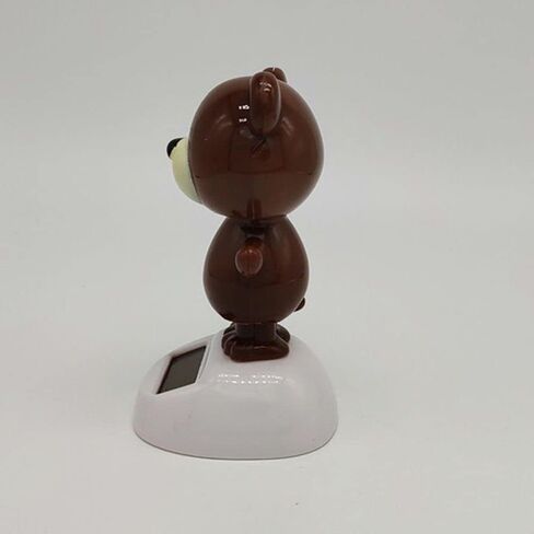 Brown Solar Dancing Bear Decoration Solar Powered Dancing Car Dashboard Decor, Bobbling Head Bear Decoration Shaking Head Dolls Solar Power Kits in Saudi Arabia