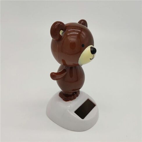 Brown Solar Dancing Bear Decoration Solar Powered Dancing Car Dashboard Decor, Bobbling Head Bear Decoration Shaking Head Dolls Solar Power Kits in Saudi Arabia