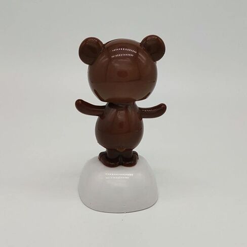 Brown Solar Dancing Bear Decoration Solar Powered Dancing Car Dashboard Decor, Bobbling Head Bear Decoration Shaking Head Dolls Solar Power Kits in Saudi Arabia