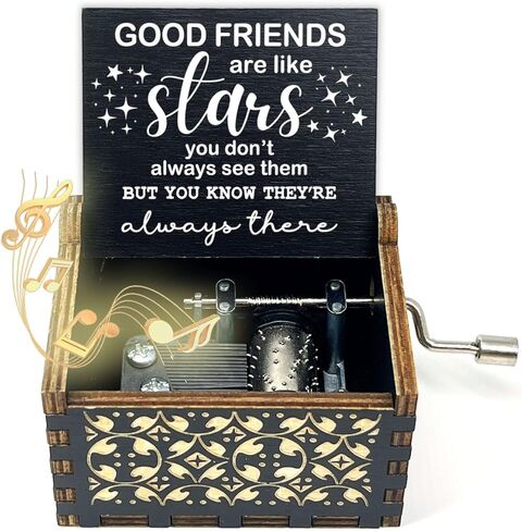 ukebobo Friend Gifts for Women, Good Friends are Like Stars Music Box, Birthday Gifts for Friends, Christmas Graduation Thank You Gifts for Best Friends BFF, You are My Sunshine Music Box-037 in Kuwait