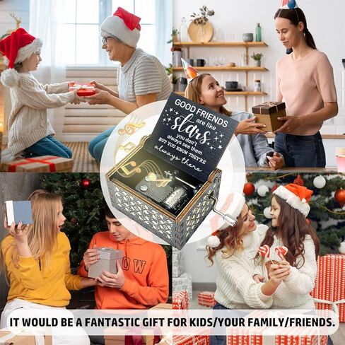 ukebobo Friend Gifts for Women, Good Friends are Like Stars Music Box, Birthday Gifts for Friends, Christmas Graduation Thank You Gifts for Best Friends BFF, You are My Sunshine Music Box-037 in Kuwait