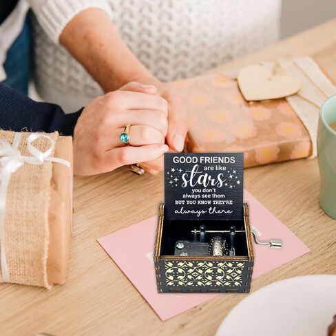 ukebobo Friend Gifts for Women, Good Friends are Like Stars Music Box, Birthday Gifts for Friends, Christmas Graduation Thank You Gifts for Best Friends BFF, You are My Sunshine Music Box-037 in Kuwait