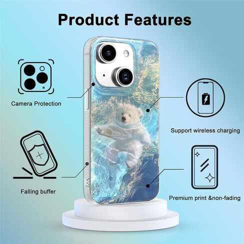 حافظة لهاتف iPhone 13 وiPhone 14 بتصميم قطة سوداء لامعة، حافظة هاتف رائعة عصرية وناعمة نحيفة من مادة TPU مضادة للصدمات للنساء والفتيات الجمالية، iPhone 14/13 6.1" in Kuwait