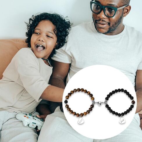 Matching Heart Bracelet for Dad Daughter Son Gifts from Dad Birthday Gifts for Dads Father Day Gifts for Dad Daddy Gifts in Kuwait