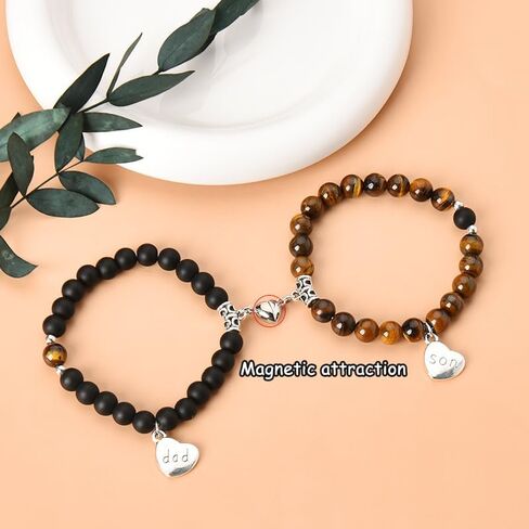 Matching Heart Bracelet for Dad Daughter Son Gifts from Dad Birthday Gifts for Dads Father Day Gifts for Dad Daddy Gifts in Kuwait