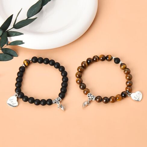 Matching Heart Bracelet for Dad Daughter Son Gifts from Dad Birthday Gifts for Dads Father Day Gifts for Dad Daddy Gifts in Kuwait