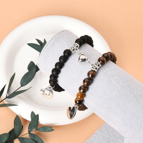 Matching Heart Bracelet for Dad Daughter Son Gifts from Dad Birthday Gifts for Dads Father Day Gifts for Dad Daddy Gifts in Kuwait
