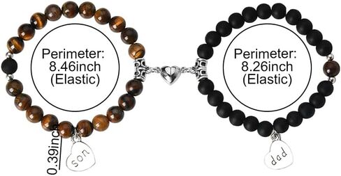Matching Heart Bracelet for Dad Daughter Son Gifts from Dad Birthday Gifts for Dads Father Day Gifts for Dad Daddy Gifts in Kuwait