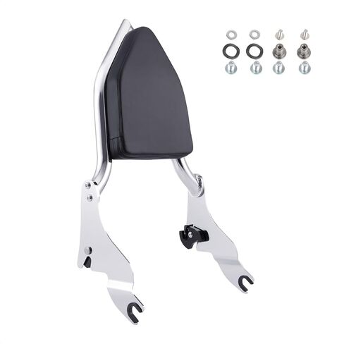 Detachable Sissy Bar Backrest+Luggage Rack Rear Grab Handles Bracket Kit, Fit for Harley Touring Street Glide Road King Road Glide Electra Glide 2009-2024 (Gloss Black) in Kuwait