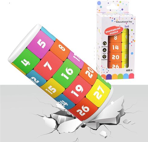 Kid's Rotate and Slide Puzzle-Design Patent,Number Slide Puzzles for Kids Ages 3-8, Activities Brain Teaser Create More Patterns for Birthday/Halloween/Christmas in Saudi Arabia