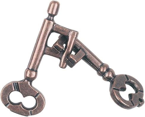 Cooplay 2 Set Metal Brain Teaser Puzzle, Assembly & Disentanglement Puzzles, IQ Logical Games, Fidget Stress Prop Gift for Adults (Key) in Saudi Arabia