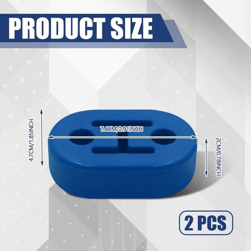 4PCS Rubber Exhaust Hanger, Muffler Exhaust System, 2 Holes Heavy Duty Auto Exhaust Muffler Insulator Bushing, Universal Car Accessories High-Density Muffler Hanger for Cars (Red, 4PCS) in Kuwait