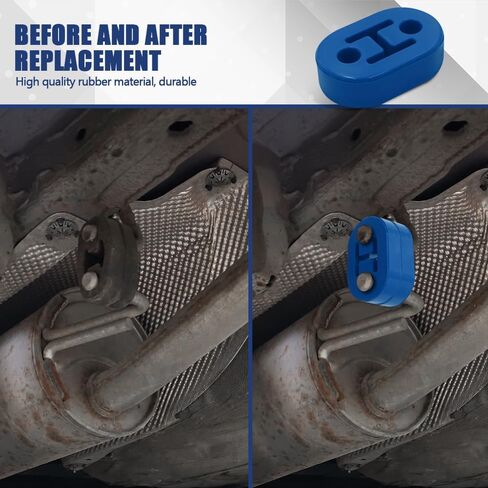 4PCS Rubber Exhaust Hanger, Muffler Exhaust System, 2 Holes Heavy Duty Auto Exhaust Muffler Insulator Bushing, Universal Car Accessories High-Density Muffler Hanger for Cars (Red, 4PCS) in Kuwait