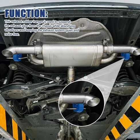 4PCS Rubber Exhaust Hanger, Muffler Exhaust System, 2 Holes Heavy Duty Auto Exhaust Muffler Insulator Bushing, Universal Car Accessories High-Density Muffler Hanger for Cars (Red, 4PCS) in Kuwait