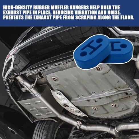 4PCS Rubber Exhaust Hanger, Muffler Exhaust System, 2 Holes Heavy Duty Auto Exhaust Muffler Insulator Bushing, Universal Car Accessories High-Density Muffler Hanger for Cars (Red, 4PCS) in Kuwait
