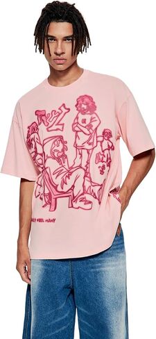 Vamtac Oversized Graphic Tees Y2k Vintage Tees for Men Women Streetwear Unisex T Shirts in Saudi Arabia