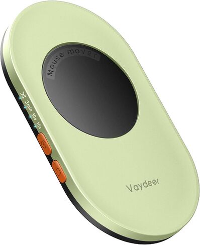 Vaydeer Ultra Slim Mouse Mover, Air 3 Mouse Jiggler with Adjustable Interval Timer, Undetectable & Noiseless, Simulates Realistic Mouse Movement, Driver-Free for Keeping The PC Active (Pear Yellow) in Saudi Arabia