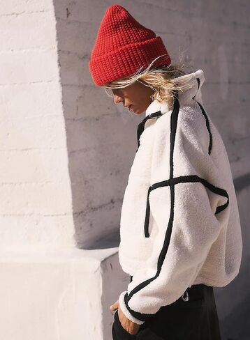 Peaceglad Women's Fashion Fleece Sweatshirt Mock Neck Long Sleeve Half Zip Sherpa Pullover With Pockets (S-XL) in Saudi Arabia