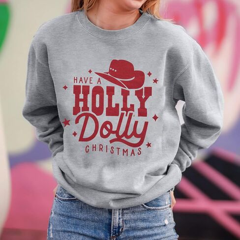JINTING Christmas Sweatshirt for Women Merry Christmas Hoodie Funny Christmas Shirt Christmas Long Sleeve Pullover Tops in Saudi Arabia