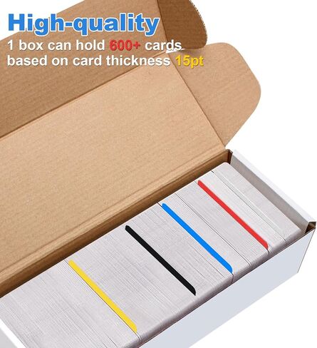 صندوق تخزين بطاقات التداول من Septo مكون من 8 قطع، صندوق بطاقات لبطاقة البيسبول وبطاقة Tcg مع 15 قطعة من صناديق تجميع بطاقات الفواصل ومنظم البطاقات، يحمل 4800 بطاقة in Kuwait