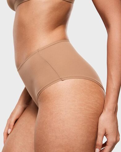 INLYRIC Women's Inbarely Soft Full Briefs - Mid Waist Underwear Breathable Stretch Tagless Ladies Panties 3 Pack in Kuwait