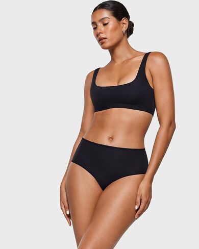 INLYRIC Women's Inbarely Soft Full Briefs - Mid Waist Underwear Breathable Stretch Tagless Ladies Panties 3 Pack in Kuwait