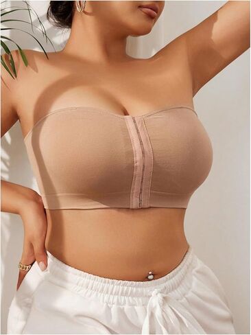 مجموعة SOLY HUX النسائية ذات الحجم الكبير بدون خياطة من الأمام مع حمالة صدر رافعة لاسلكية بدون حمالات مكونة من 3 قطع in Saudi Arabia