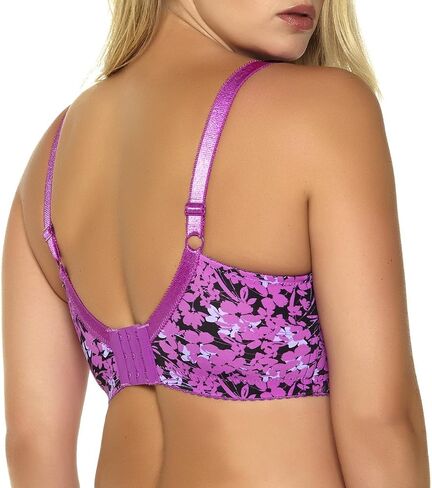 MIERSIDE Women's Red/Purple Plus Size Sexy Printing Demi Bra in Saudi Arabia