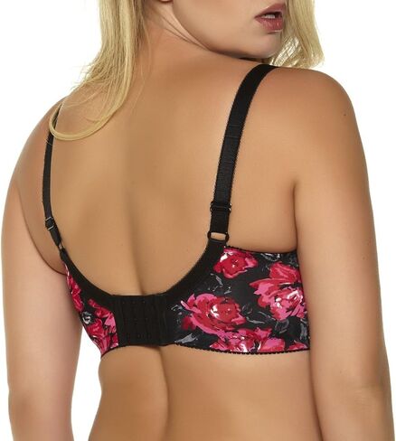 MIERSIDE Women's Red/Purple Plus Size Sexy Printing Demi Bra in Saudi Arabia