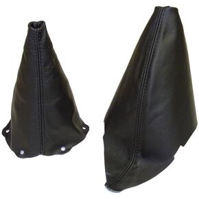 The Tuning-Shop Ltd for Mini Cooper R50 R53 S-One 2001-2006 Manual Shift & E Brake Boot Black Italian Leather