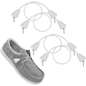 UamGlsob 2Pairs Elastic Shoelaces for Hey Dude Shoe, No Tie Bungee Stretchy Shoe Laces,Shoe Strings Replacement Stretch Laces