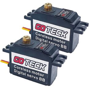 GOTECK 2PCS D9257MG 25g Full Metal Gear Digital Servo,for Fixed-Wing Helicopter Airplane Robot Toy
