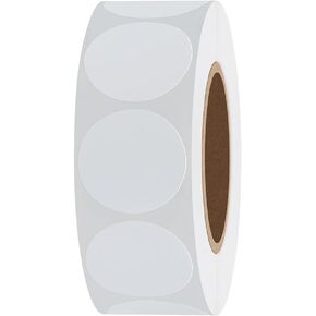 1000Pcs 1 Inch White Circle Dot Stickers Round Coding Labels Yard Sale Stickers Garage Sale Price Stickers Self-Adhesive Stickers for Classroom Office Marking Inventory Organizing Moving (White)