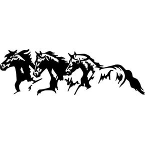 Black Big Promotion Running Horses Fashion Car Vehicle Self-Adhesive Sticker Waterproof Decal Decor Bumper Stickers, Decals for Magnets, Automotive Decals