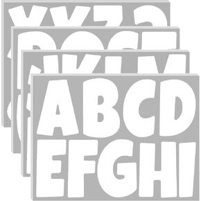 Bemeol 234 Pieces 4 Inch Bulletin Board Letters Alphabet Cutout Letter for Bulletin Board Display Home Classroom School Decor(Gold)