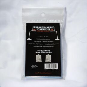 Tabbed Card Sleeves with Easy Pull Tab for Top Loaders & Semi Rigid Holders