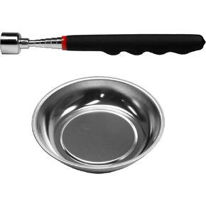 Telescoping Magnetic Pickup Tool Set Magnet on a Stick Pull Force Magnetic Storage Tray bowl Ideal Magnet Pickup Tool .Magnetic for Collect metal small items to prevent scattering