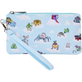 Loungefly Pixar Toy Storie Movie Collab All Over Print Nylon Zipper Pouch Wristlet