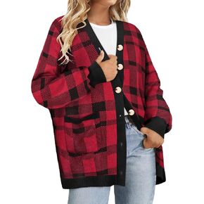 RITERA Womens Plus Size Cardigans Sweatershirts Coat Open Front Button Up Long Sleeeve Oversize Winter Outfit XL-5XL
