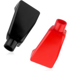 2PCS Car Battery Terminal Covers,Flame Retardant Rubber Battery Terminal Protector Top Post Caps,Universal Car Accessories Positive & Negative Car Battery Terminal Protector Caps (2PCS)