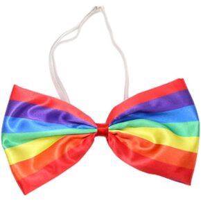 Rainbow Stripes Bowtie Pride Parade Huge Bow-Tie Rainbow Large Big Bowtie Rainbow Holiday Bow Tie JHP21