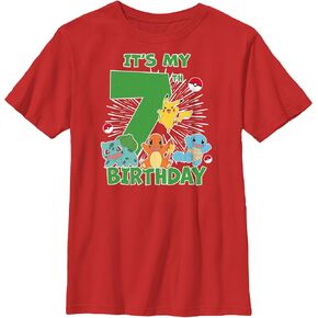 Boy's Pokemon It's My 7th Birthday Starters T-Shirt