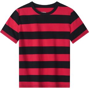 ABeCue Toddlers and Boys' Short Sleeve Crew Neck Striped T-Shirt 2T-Large in Saudi Arabia