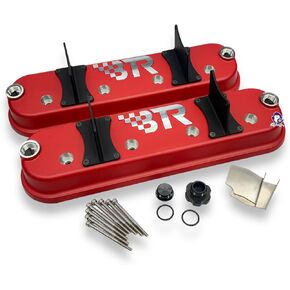BTR LS Valve Covers Red Pair With Coil Mounts - Cast Aluminum Brian Tooley Valvecovers 4.8 5.3 5.7 6.0 6.2 7.0 LS1 LS3 LQ4 LS7