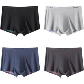 Arjen Kroos Men's Boxer Briefs, Breathable Modal Mens Underwear With Support Pouch, Tag-Free Trunks Underwear 4-Pack